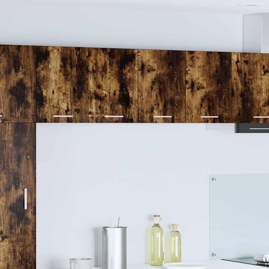 vidaXL Κρεμαστό ντουλάπι Riga Καπνιστός Δρυς και Λευκό 60 x 31 x 40 εκ