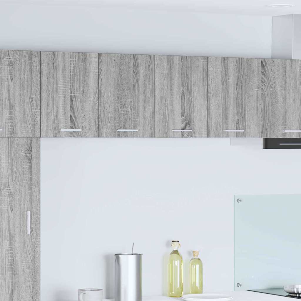 vidaXL Κρεμαστό ντουλάπι με ράφι Riga 2 pcs Γκρι Σομόνα και Λευκό