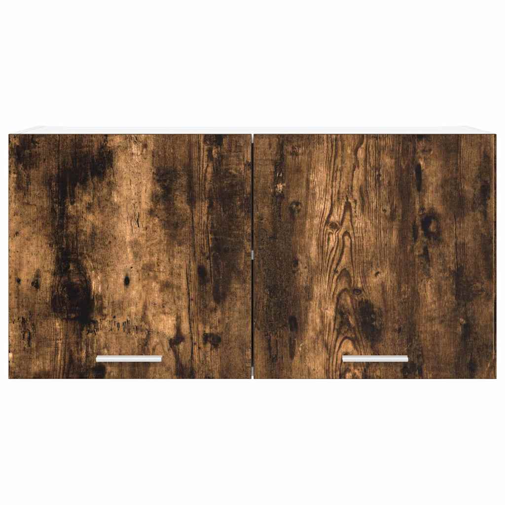 vidaXL Κρεμαστό ντουλάπι με ράφι Riga Καπνιστό Δρύς 80 x 31 x 40 εκ