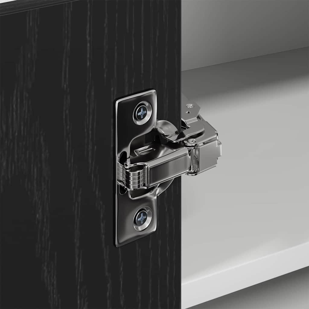 vidaXL Κρεμαστό ντουλάπι Riga Μαύρος Δρυς και Λευκό 57 x 57 x 40 εκ.