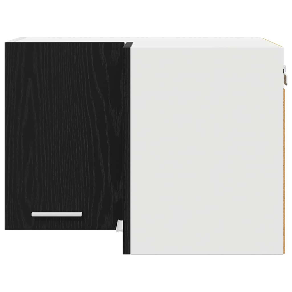 vidaXL Κρεμαστό ντουλάπι Riga Μαύρος Δρυς και Λευκό 57 x 57 x 40 εκ.