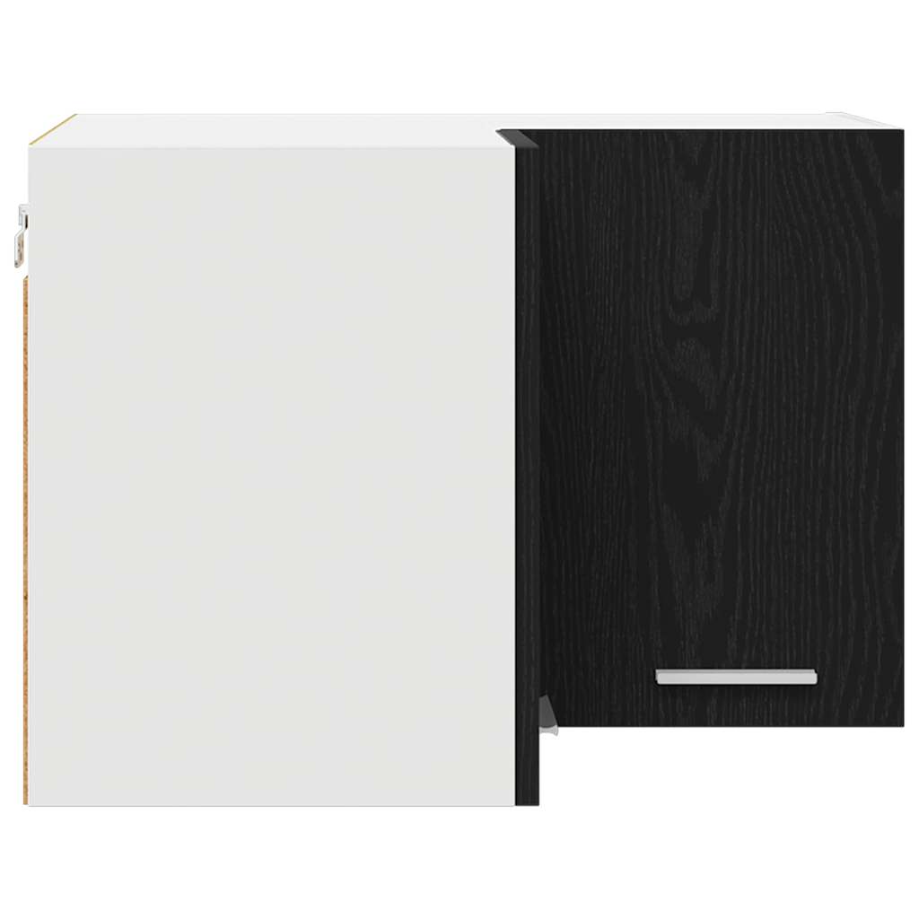 vidaXL Κρεμαστό ντουλάπι Riga Μαύρος Δρυς και Λευκό 57 x 57 x 40 εκ.