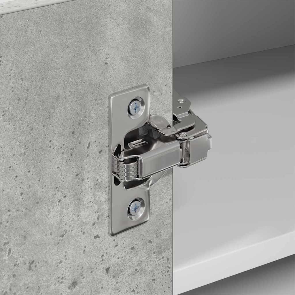 vidaXL Κρεμαστό ντουλάπι με ράφι Riga Σκυρόδεμα Γκρι και Λευκό