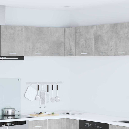 vidaXL Κρεμαστό ντουλάπι με ράφι Riga Σκυρόδεμα Γκρι και Λευκό