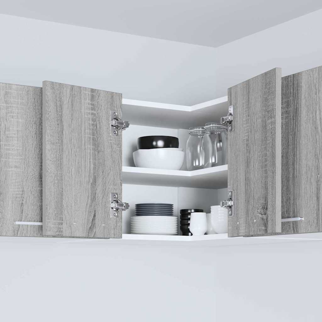 vidaXL Κρεμαστό ντουλάπι Riga Γκρι Σομόνα και Λευκό 57 x 57 x 40 εκ.