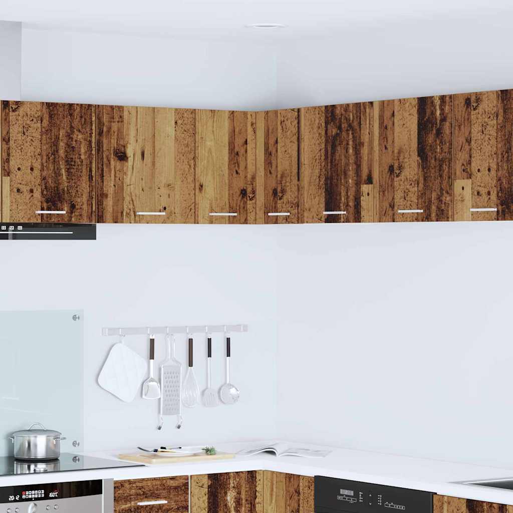 vidaXL Κρεμαστό ντουλάπι Riga Παλαιό Ξύλο και Λευκό 57 x 57 x 40 εκ.