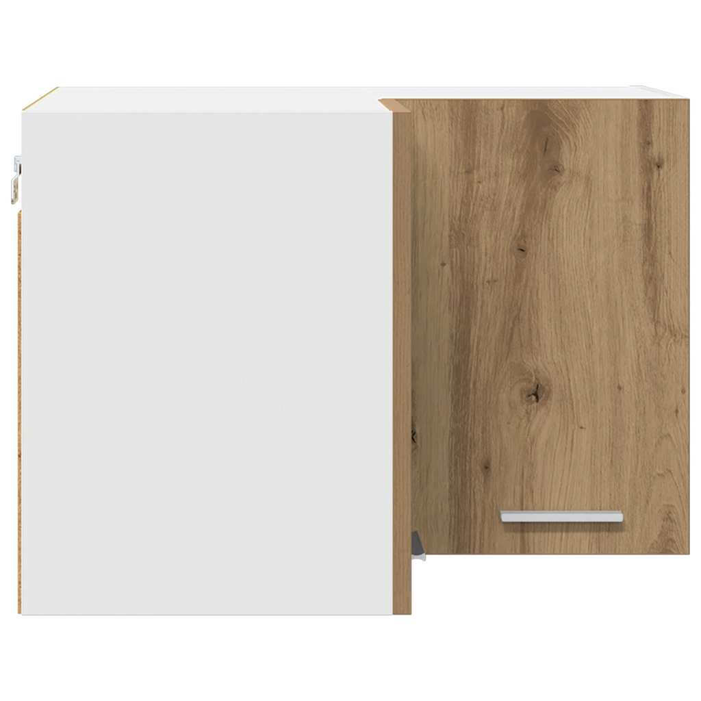 vidaXL Κρεμαστό ντουλάπι με ράφι Riga Χειροποίητη Δρυς και Λευκό