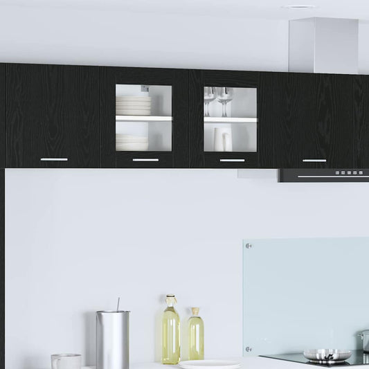 vidaXL Κρεμαστό ντουλάπι Μαύρη Οξυά 40 x 31 x 40 εκ.