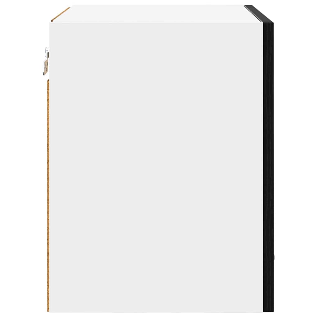 vidaXL Κρεμαστό ντουλάπι με ράφι Riga Μαύρη Οξυά 40 x 31 x 40 εκ.