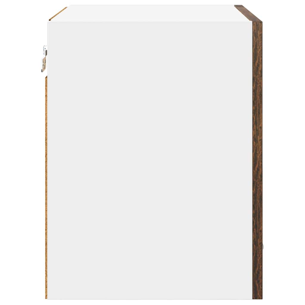 vidaXL Κρεμαστό ντουλάπι με ράφι Riga Καπνιστό Δρύς 40 x 31 x 40 εκ.