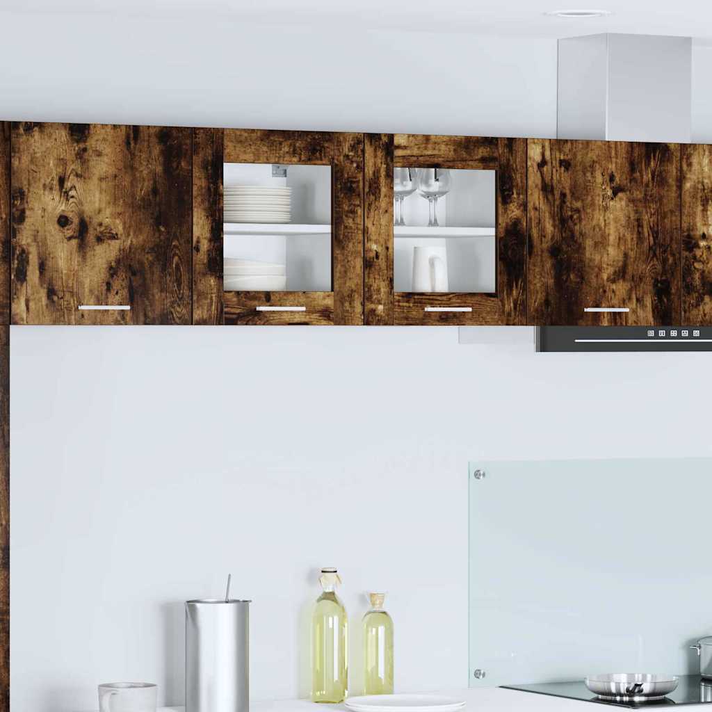 vidaXL Κρεμαστό ντουλάπι Riga 2 pcs Καπνιστό Δρύς 40 x 31 x 40 εκ.