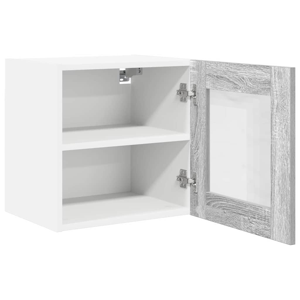 vidaXL Κρεμαστό ντουλάπι με ράφι Riga Γκρίζο Σονομα 40 x 31 x 40 εκ.