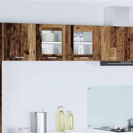 vidaXL Κρεμαστό ντουλάπι με ράφι Riga Παλιό Ξύλο 40 x 31 x 40 εκ.