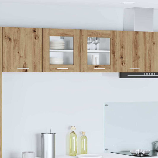 vidaXL Κρεμαστό ντουλάπι με ράφι Riga Artisan Oak 40 x 31 x 40 εκ.