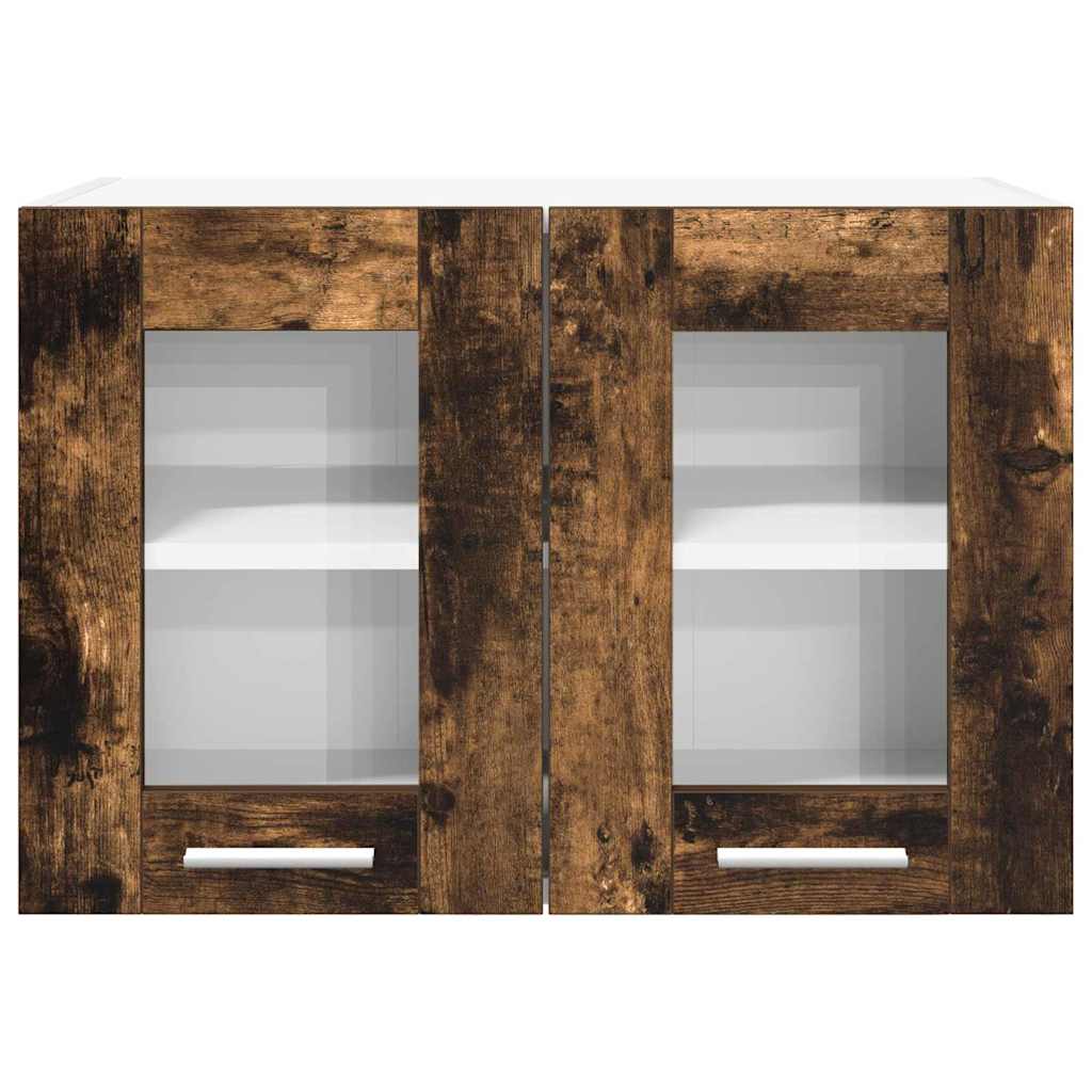 vidaXL Κρεμαστό ντουλάπι με ράφι Riga Καπνιστό Δρύς 60 x 31 x 40 εκ