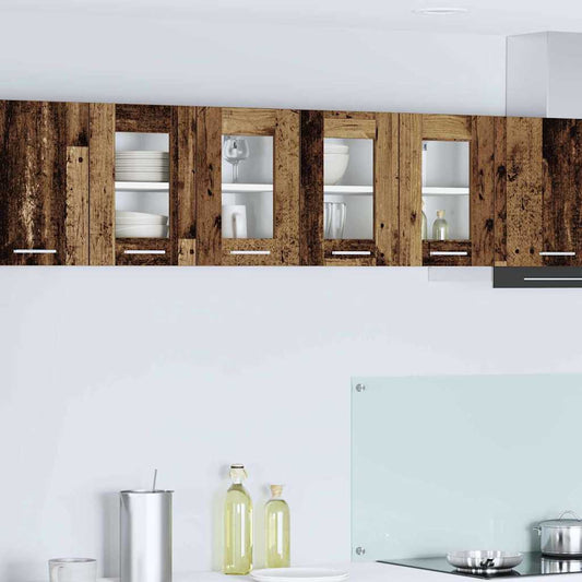 vidaXL Κρεμαστό ντουλάπι με ράφι Riga Παλιό Ξύλο 60 x 31 x 40 εκ