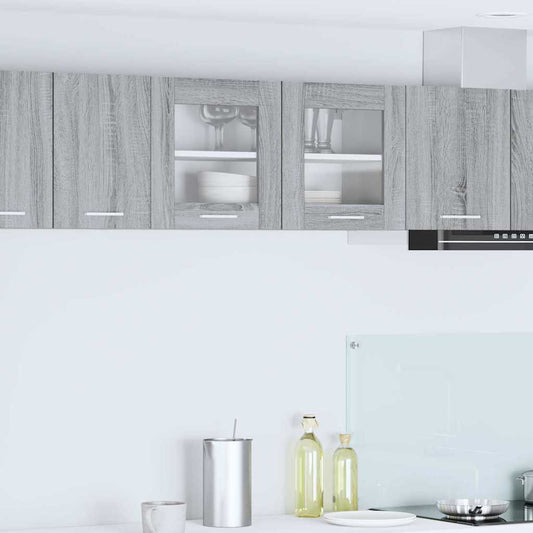 vidaXL Κρεμαστό ντουλάπι Riga Γκρι Σομόνα και Λευκό 80 x 31 x 40 εκ