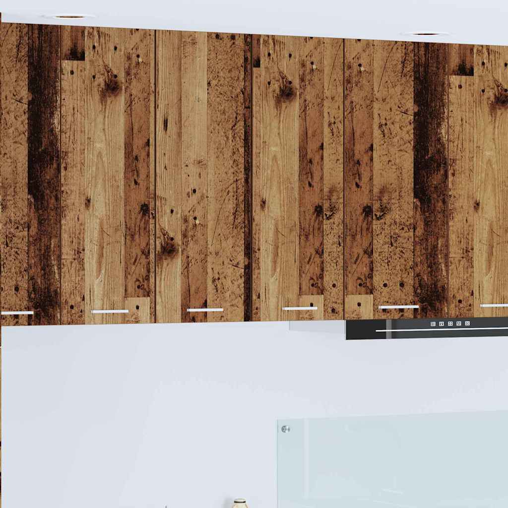 vidaXL Κρεμαστό ντουλάπι Riga Παλαιό Ξύλο και Λευκό 30 x 31 x 80 εκ.