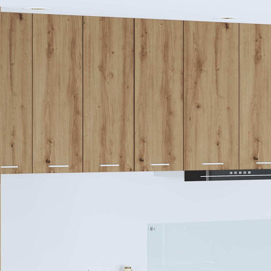 vidaXL Κρεμαστό ντουλάπι Χειροποίητη Δρυς και Λευκό 30 x 31 x 80 εκ.