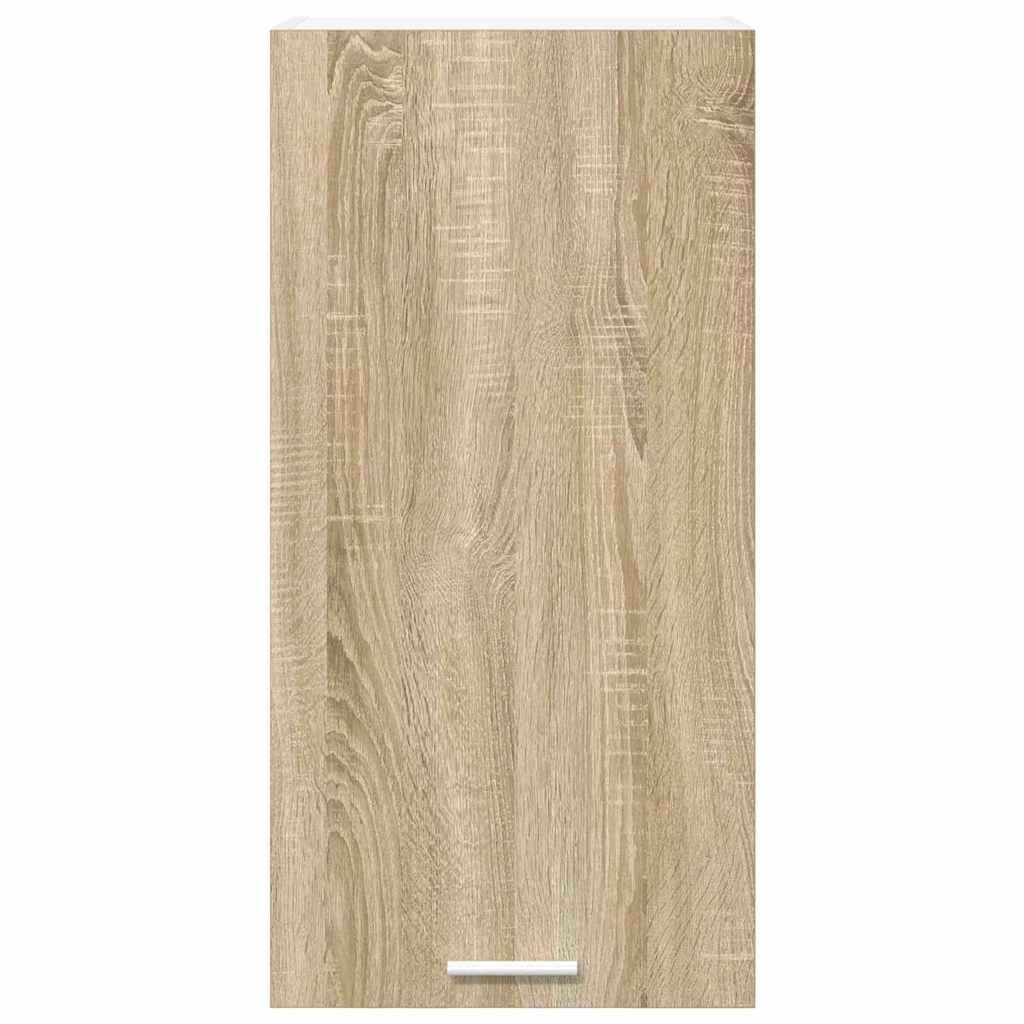 vidaXL Κρεμαστό ντουλάπι Riga Σομόνα Δρυς και Λευκό 40 x 31 x 80 εκ.