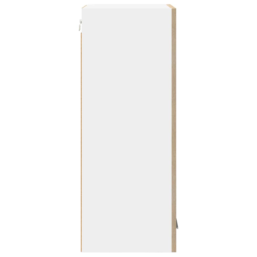 vidaXL Κρεμαστό ντουλάπι Riga Σομόνα Δρυς και Λευκό 40 x 31 x 80 εκ.