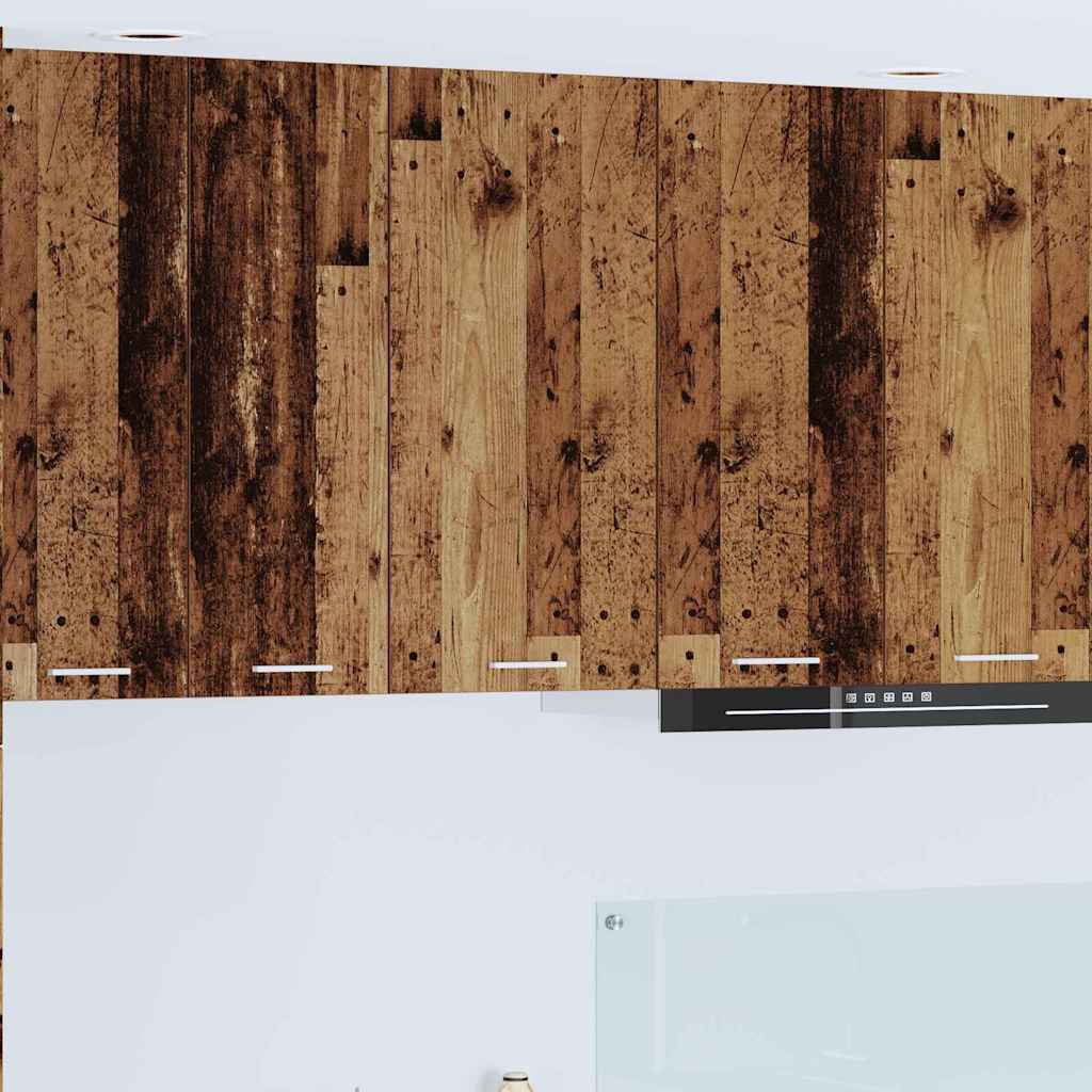 vidaXL Κρεμαστό ντουλάπι Riga Παλαιό Ξύλο και Λευκό 40 x 31 x 80 εκ.