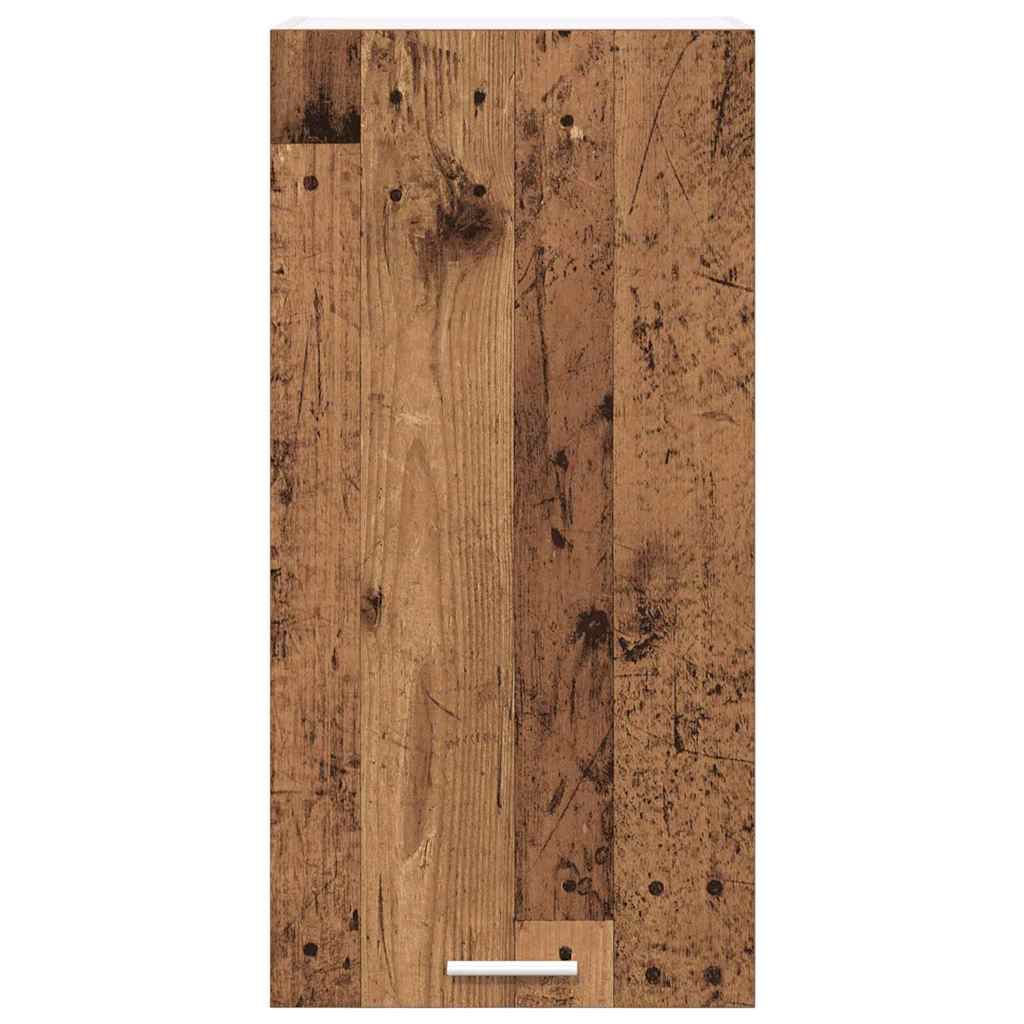 vidaXL Κρεμαστό ντουλάπι Riga Παλαιό Ξύλο και Λευκό 40 x 31 x 80 εκ.