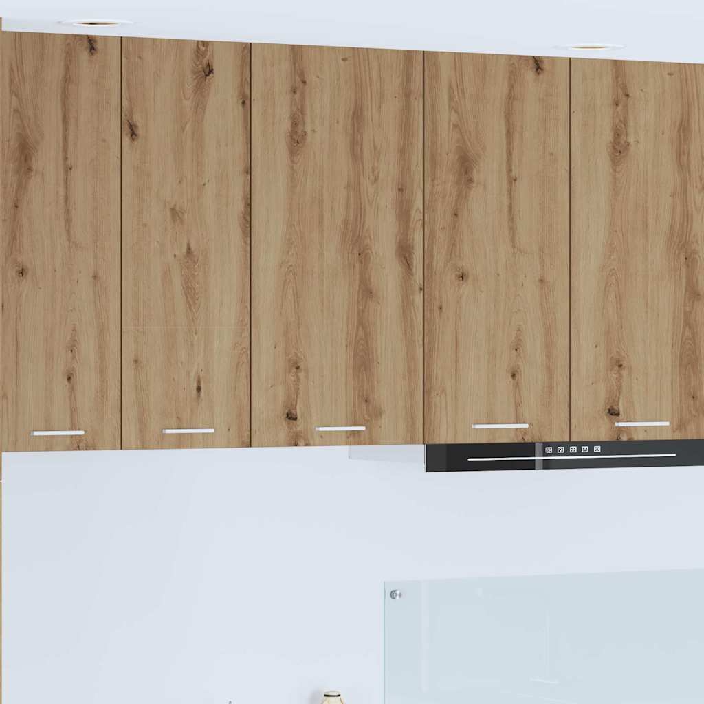 vidaXL Κρεμαστό ντουλάπι με ράφι Riga Χειροποίητη Δρυς και Λευκό