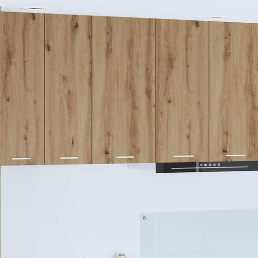 vidaXL Κρεμαστό ντουλάπι με ράφι Riga Χειροποίητη Δρυς και Λευκό