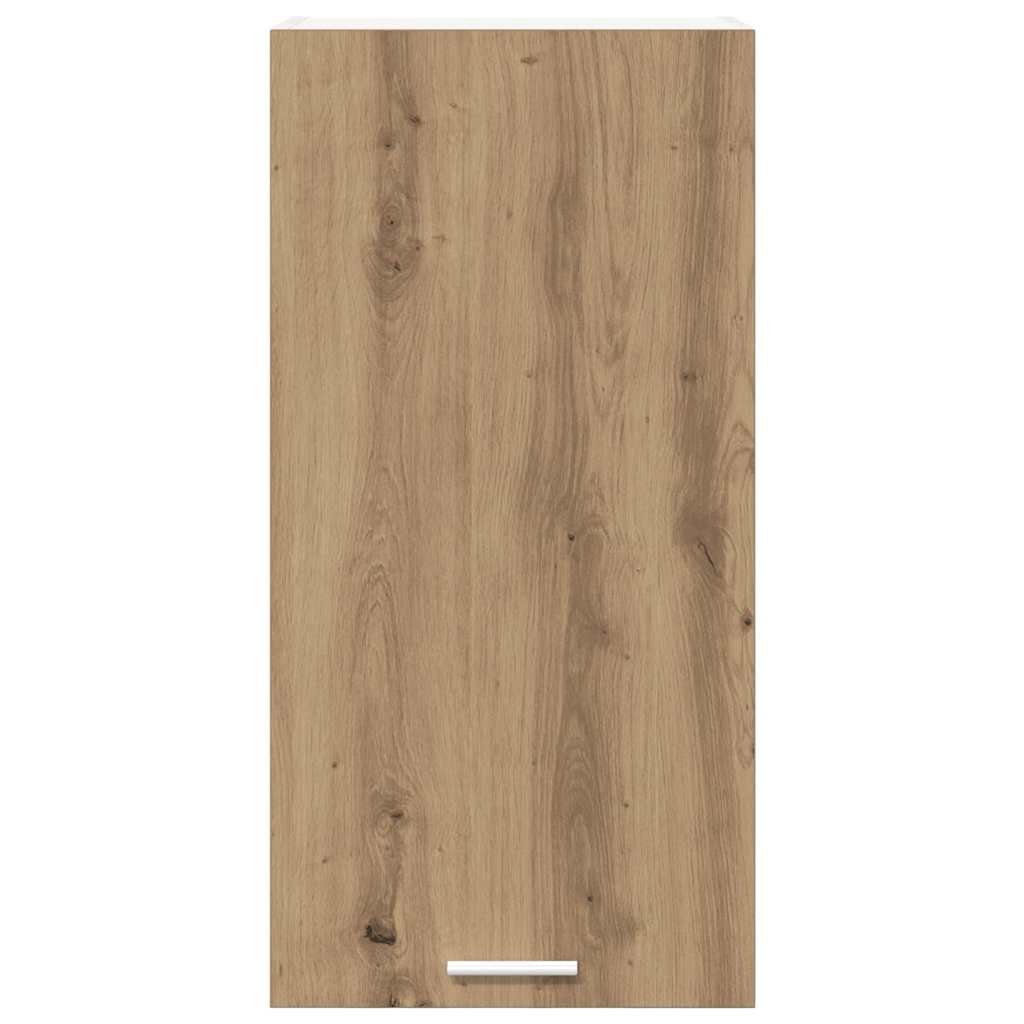 vidaXL Κρεμαστό ντουλάπι με ράφι Riga Χειροποίητη Δρυς και Λευκό