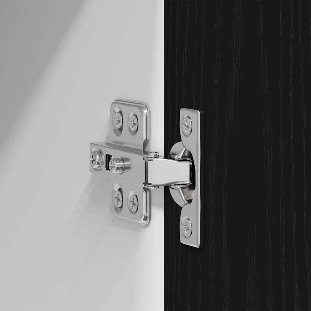 vidaXL Κρεμαστό ντουλάπι Riga Μαύρος Δρυς και Λευκό 50 x 31 x 80 εκ.