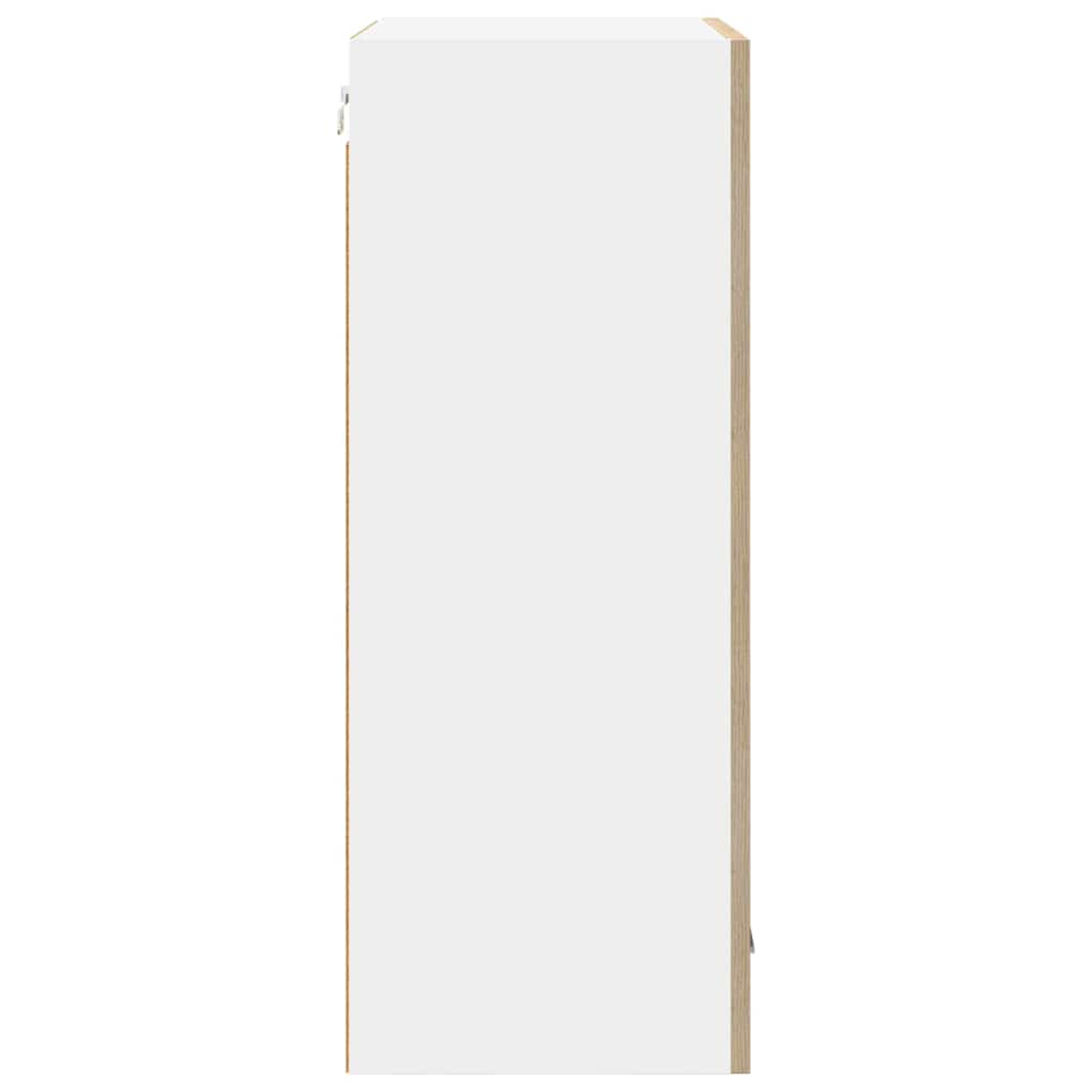 vidaXL Κρεμαστό ντουλάπι Riga Σομόνα Δρυς και Λευκό 50 x 31 x 80 εκ.