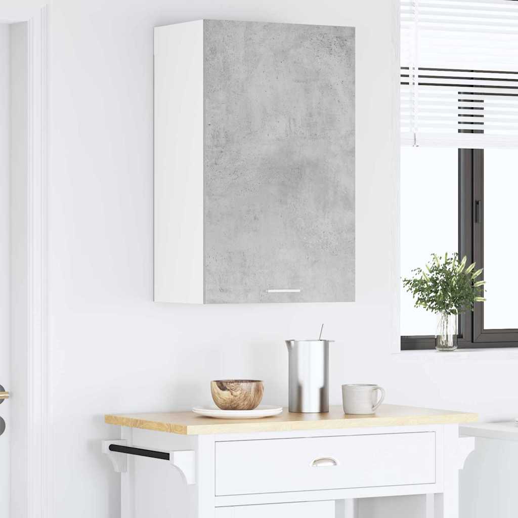 vidaXL Κρεμαστό ντουλάπι με ράφι Riga Σκυρόδεμα Γκρι και Λευκό