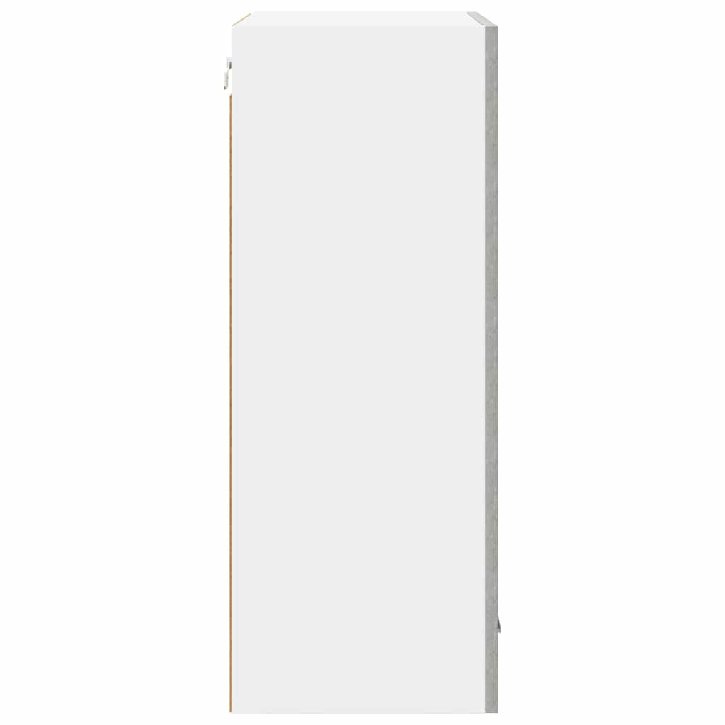 vidaXL Κρεμαστό ντουλάπι με ράφι Riga Σκυρόδεμα Γκρι και Λευκό