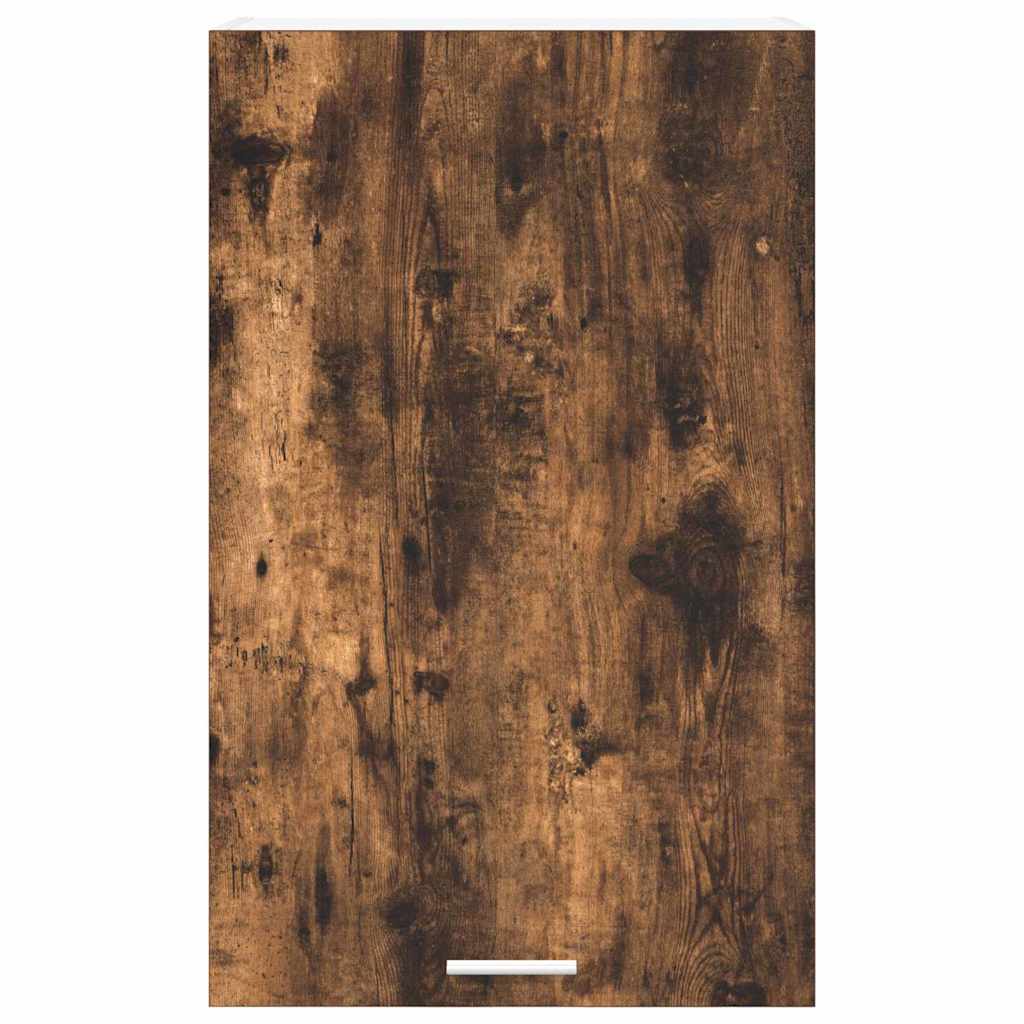 vidaXL Κρεμαστό ντουλάπι με ράφι Riga Καπνιστός Δρυς και Λευκό