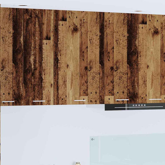 vidaXL Κρεμαστό ντουλάπι Riga Παλαιό Ξύλο και Λευκό 50 x 31 x 80 εκ.