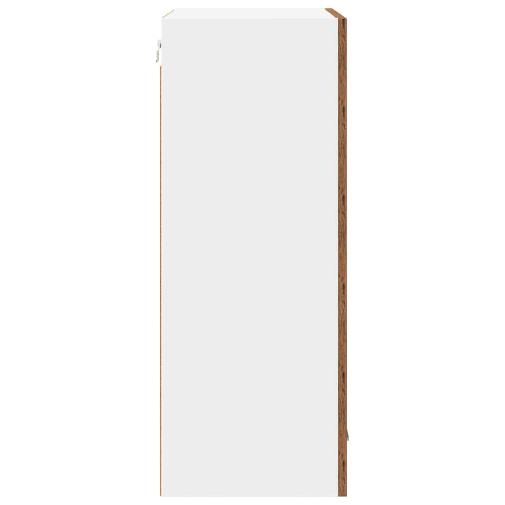 vidaXL Κρεμαστό ντουλάπι Riga Παλαιό Ξύλο και Λευκό 50 x 31 x 80 εκ.