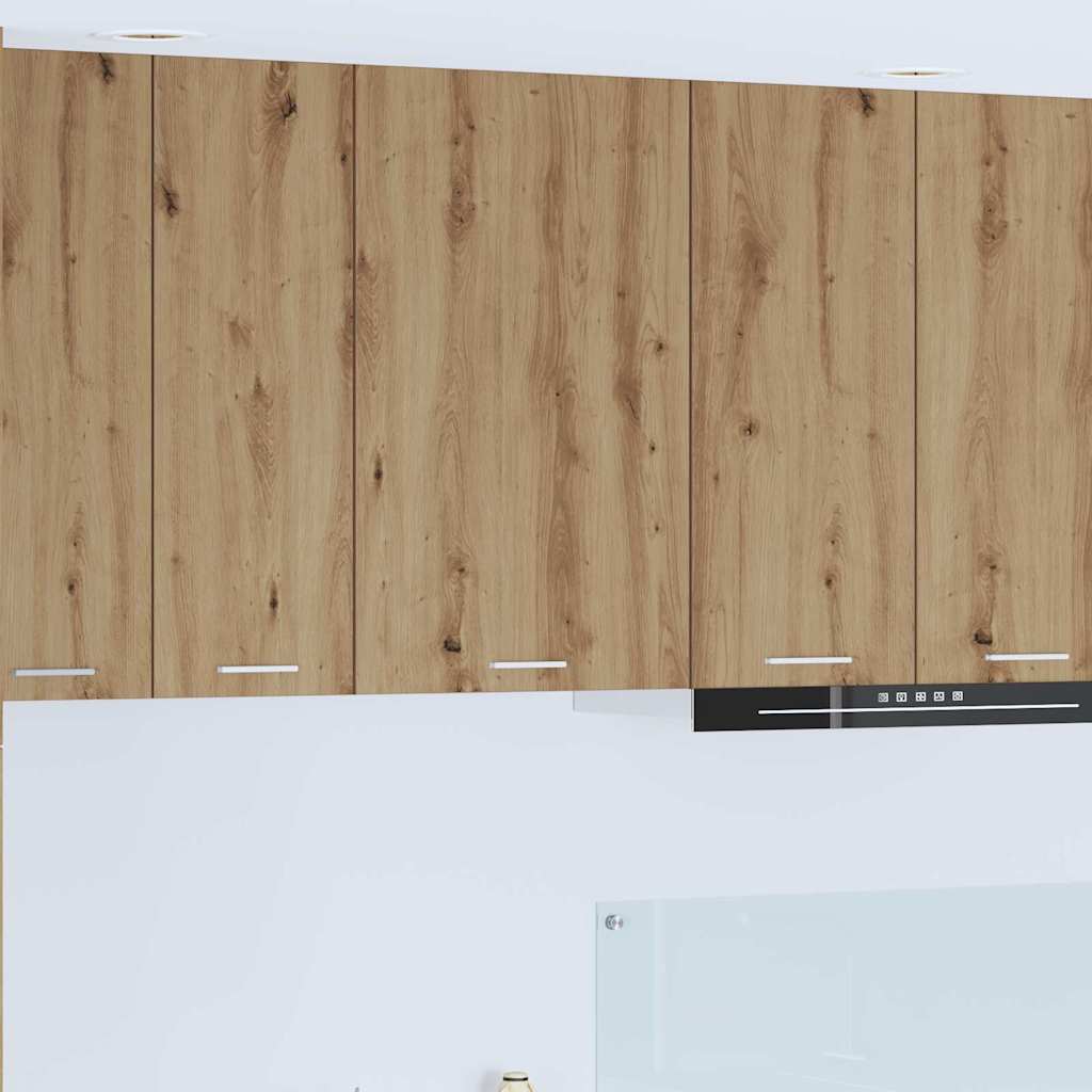 vidaXL Κρεμαστό ντουλάπι με ράφι Riga Χειροποίητη Δρυς και Λευκό