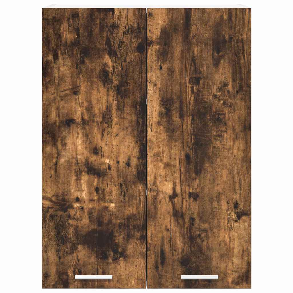 vidaXL Κρεμαστό ντουλάπι με ράφι Riga Καπνιστό Δρύς 60 x 31 x 80 εκ.