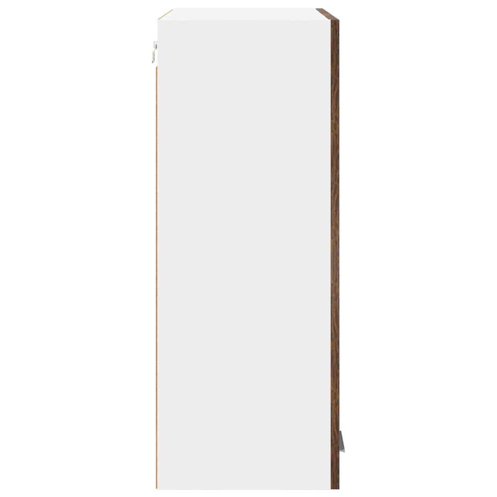 vidaXL Κρεμαστό ντουλάπι με ράφι Riga Καπνιστό Δρύς 60 x 31 x 80 εκ.