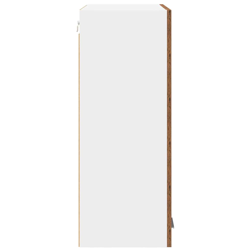 vidaXL Κρεμαστό ντουλάπι με ράφι Riga Παλιό Ξύλο 60 x 31 x 80 εκ.