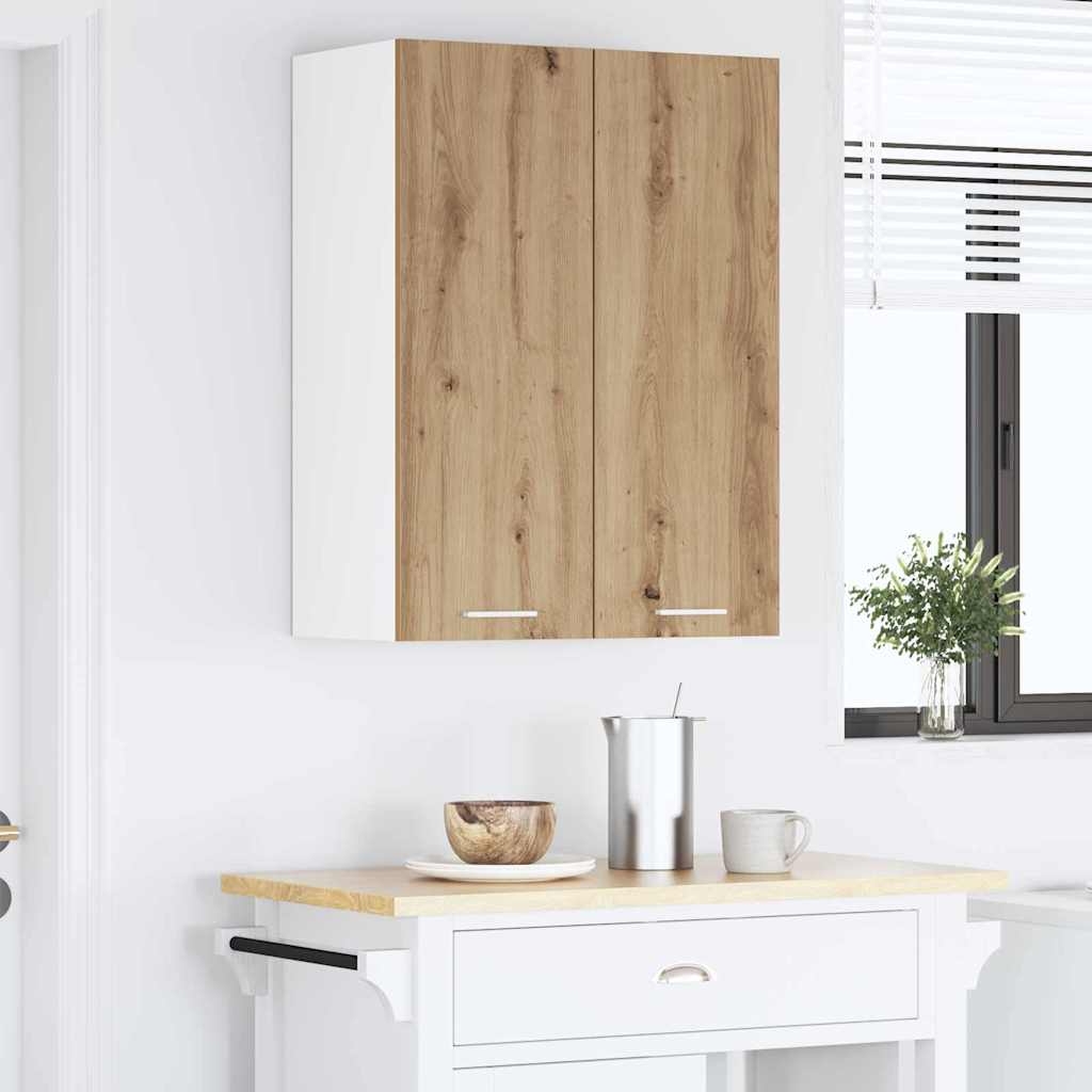 vidaXL Κρεμαστό ντουλάπι με ράφι Riga Artisan Oak 60 x 31 x 80 εκ.