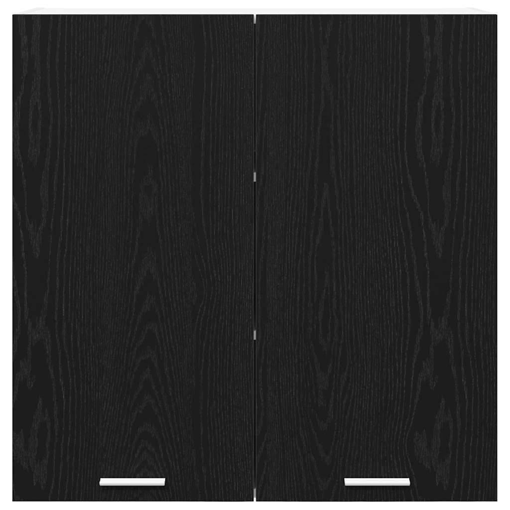 vidaXL Κρεμαστό ντουλάπι με ράφι Riga Μαύρη Οξυά 80 x 31 x 80 εκ.