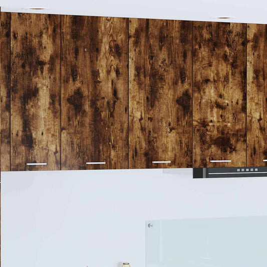 vidaXL Κρεμαστό ντουλάπι με ράφι Riga Καπνιστό Δρύς 80 x 31 x 80 εκ.