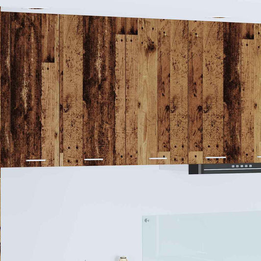 vidaXL Κρεμαστό ντουλάπι με ράφι Riga Παλιό Ξύλο 80 x 31 x 80 εκ.