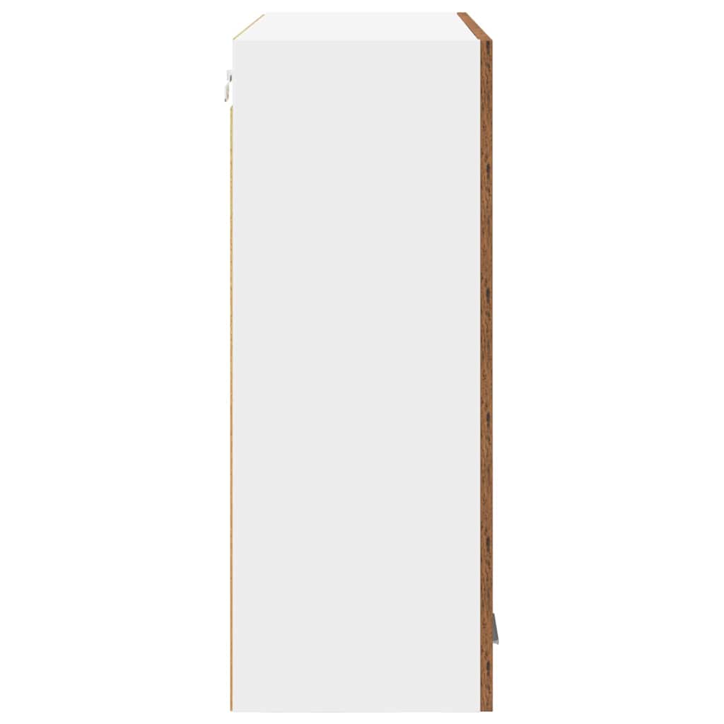 vidaXL Κρεμαστό ντουλάπι με ράφι Riga Παλιό Ξύλο 80 x 31 x 80 εκ.