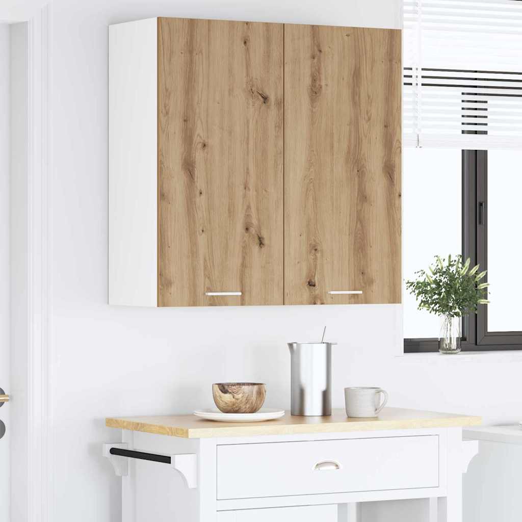 vidaXL Κρεμαστό ντουλάπι με ράφι Riga Artisan Oak 80 x 31 x 80 εκ.