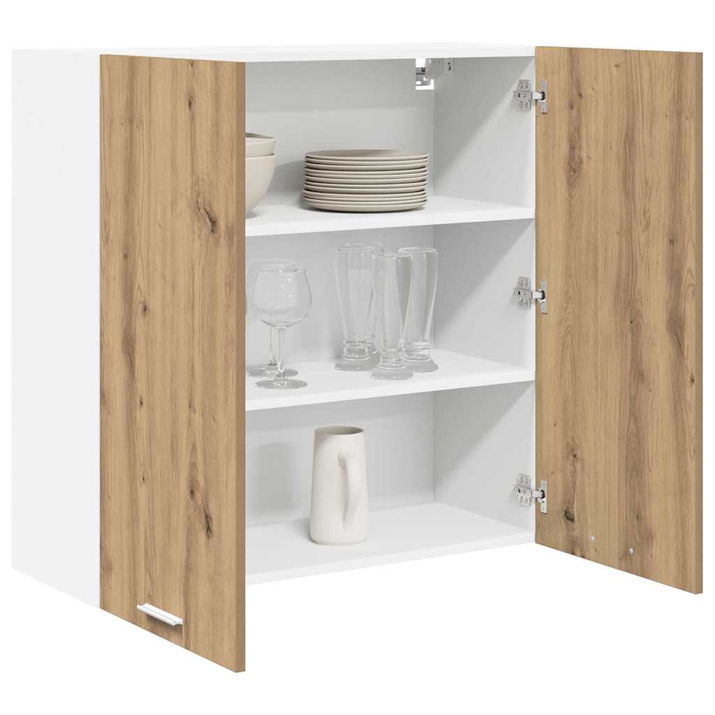 vidaXL Κρεμαστό ντουλάπι με ράφι Riga Artisan Oak 80 x 31 x 80 εκ.
