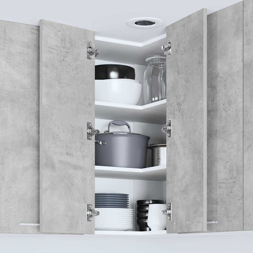 vidaXL Κρεμαστό ντουλάπι με ράφι Riga Σκυρόδεμα Γκρι και Λευκό