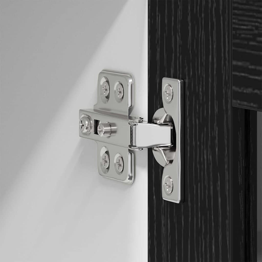 vidaXL Κρεμαστό ντουλάπι Riga 2 pcs Μαύρη Οξυά 40 x 31 x 80 εκ.